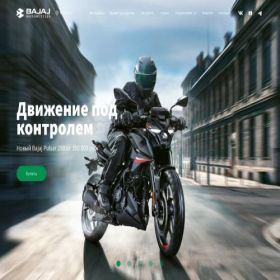 Скриншот главной страницы сайта bajajrussia.ru