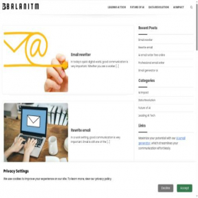 Скриншот главной страницы сайта balani-tm.com