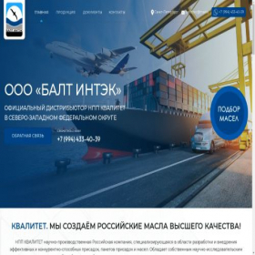 Скриншот главной страницы сайта baltintec.ru