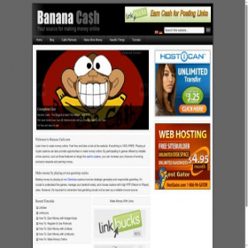 Скриншот главной страницы сайта banana-cash.com