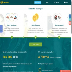 Скриншот главной страницы сайта bananatic.com