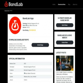 Скриншот главной страницы сайта bandlab-pc.com