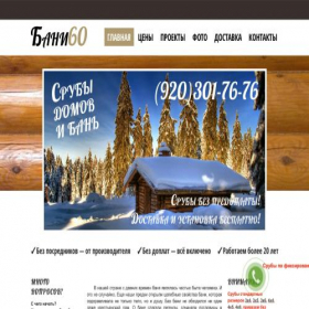 Скриншот главной страницы сайта bani60.ru