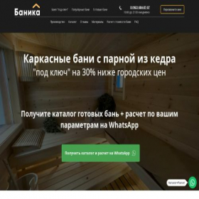 Скриншот главной страницы сайта banikaspb.online