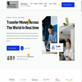 Скриншот главной страницы сайта banking.reconx.online