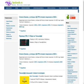 Скриншот главной страницы сайта bankinside.ru