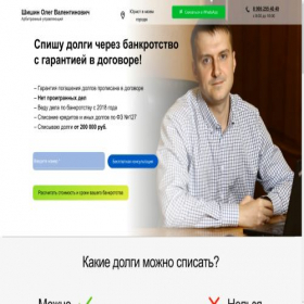 Скриншот главной страницы сайта bankrot.live