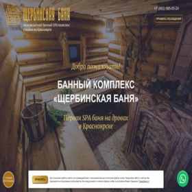 Скриншот главной страницы сайта banyasherbo.ru