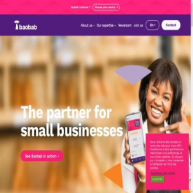 Скриншот главной страницы сайта baobab.com
