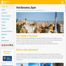 Скриншот главной страницы сайта barcelona.com