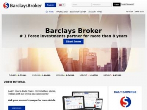 Скриншот главной страницы сайта barclaysbroker.com