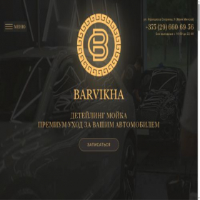 Скриншот главной страницы сайта barvikha.by