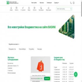 Скриншот главной страницы сайта bashni.pro