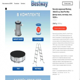 Скриншот главной страницы сайта basseinbestway.online