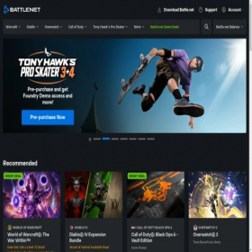 Скриншот главной страницы сайта battle.net