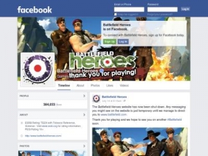 Скриншот главной страницы сайта battlefieldheroes.com