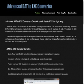Скриншот главной страницы сайта battoexeconverter.com