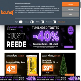 Скриншот главной страницы сайта bauhof.ee