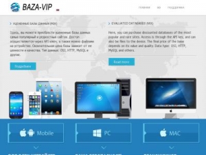 Скриншот главной страницы сайта baz-vip.ru