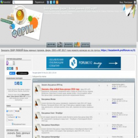 Скриншот главной страницы сайта bazadannih.forum2x2.ru