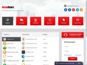Скриншот главной страницы сайта bazar-money.ru