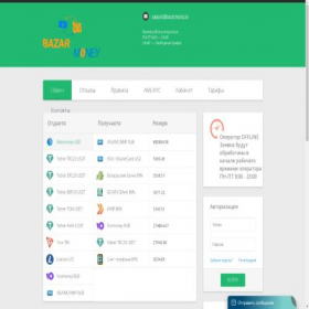 Скриншот главной страницы сайта bazarmoney.ru
