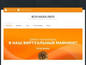 Скриншот главной страницы сайта bch-hash.info