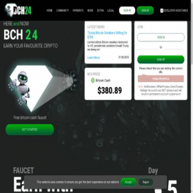 Скриншот главной страницы сайта bch24.io