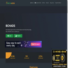 Скриншот главной страницы сайта bchads.io