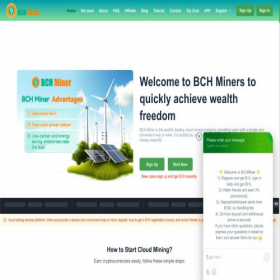 Скриншот главной страницы сайта bchminer.com