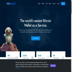 Скриншот главной страницы сайта bcryptwallet.com