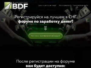 Скриншот главной страницы сайта bdf.guru