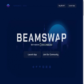 Скриншот главной страницы сайта beamswap.io