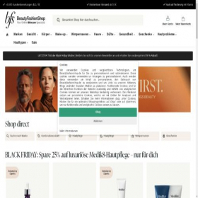 Скриншот главной страницы сайта beautyfashionshop.de