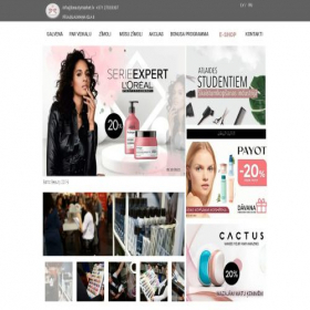 Скриншот главной страницы сайта beautymarket.lv