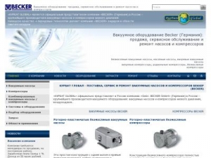Скриншот главной страницы сайта becker-international.ru