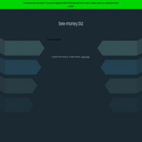 Скриншот главной страницы сайта bee-money.biz