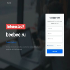 Скриншот главной страницы сайта beebee.ru