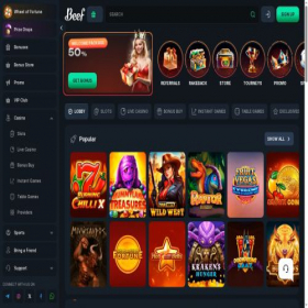 Скриншот главной страницы сайта beefcasino11.com