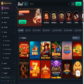 Скриншот главной страницы сайта beefcasino13.com