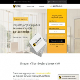 Скриншот главной страницы сайта beeline-new-2023.ru