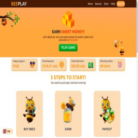 Скриншот главной страницы сайта beeplay.biz