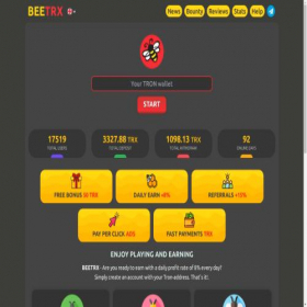 Скриншот главной страницы сайта beetrx.biz