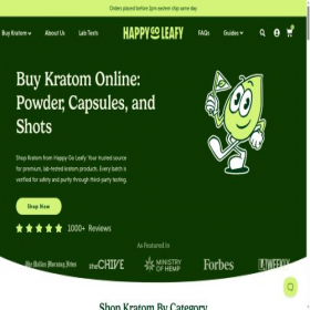 Скриншот главной страницы сайта behappygoleafy.com