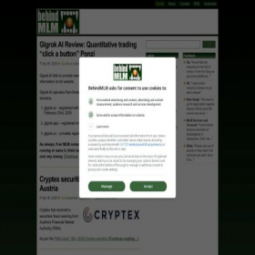 Скриншот главной страницы сайта behindmlm.com