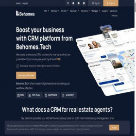 Скриншот главной страницы сайта behomes.tech