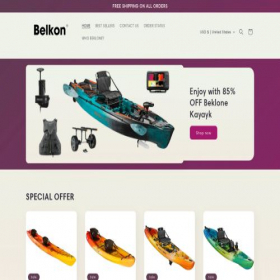 Скриншот главной страницы сайта beklone.myshopify.com