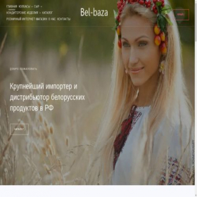 Скриншот главной страницы сайта bel-baza.ru