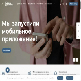 Скриншот главной страницы сайта belcargo.com