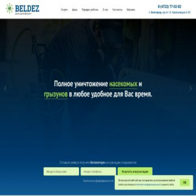Скриншот главной страницы сайта beldez.ru